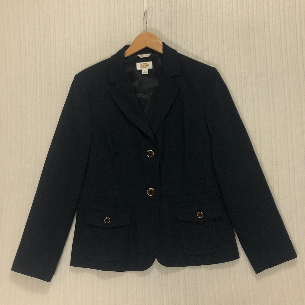 Talbots Navy Women's Blazer with Gold Buttons - Picture 2 of 12